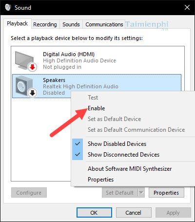 Picture 4 of How to fix the issue of headphones not being recognized on a laptop after installing Windows 10.