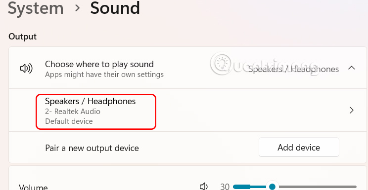 How to fix sound loss error when updating Windows 11 Picture 3