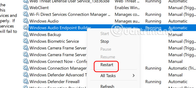 How to fix sound loss error when updating Windows 11 Picture 6