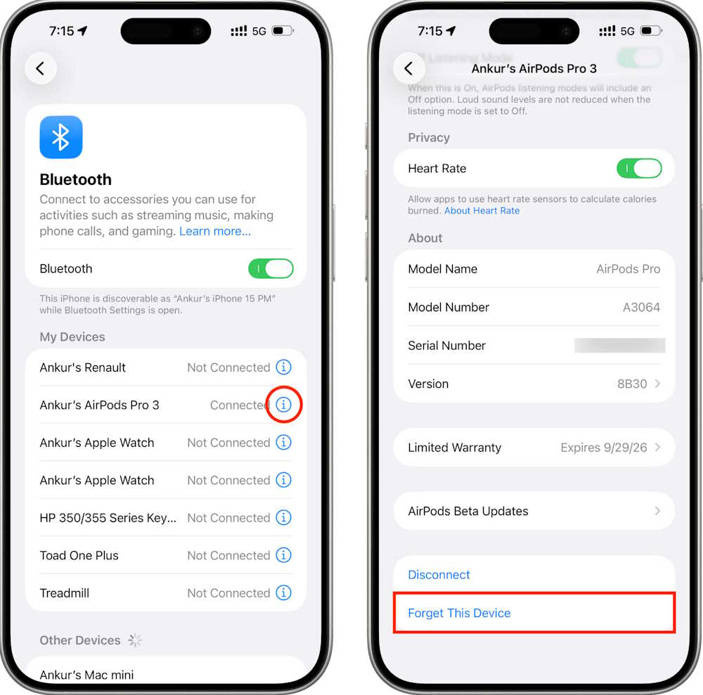 Picture 2 of How to fix the volume control swipe error on AirPods