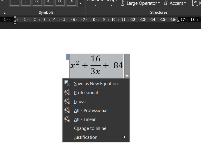 How to fix Word equation error not displaying correct form Picture 4