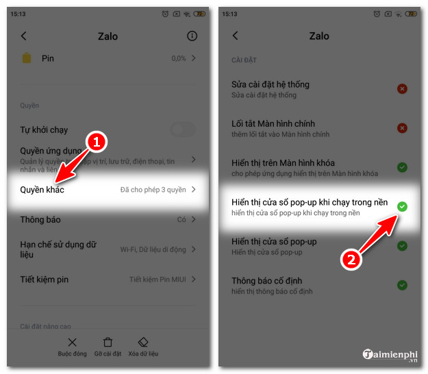 How to fix Zalo not ringing when there is an incoming call Picture 6
