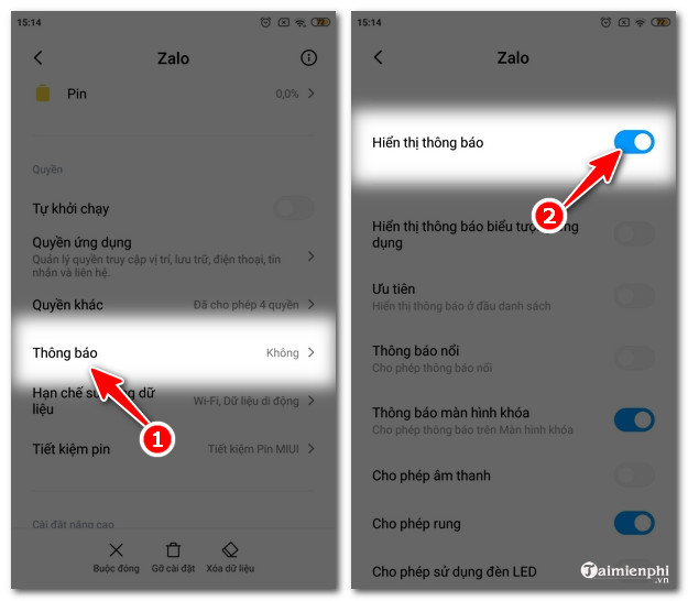 How to fix Zalo not ringing when there is an incoming call Picture 9
