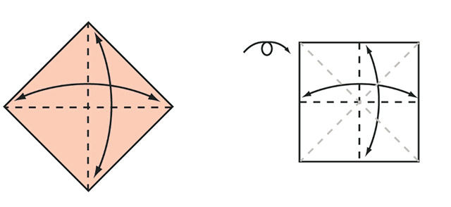 Picture 1 of How to fold a paper crane, easy paper crane folding.