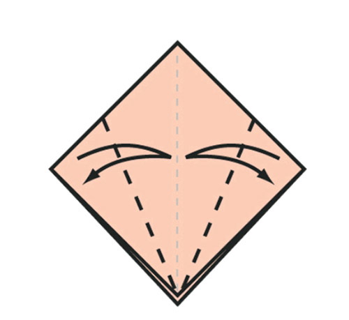 Picture 3 of How to fold a paper crane, easy paper crane folding.