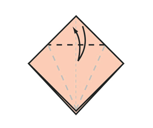 Picture 4 of How to fold a paper crane, easy paper crane folding.