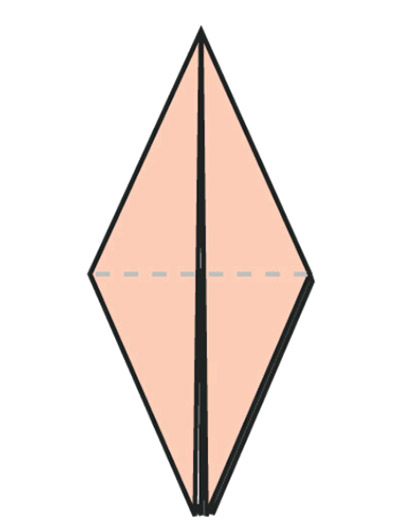 Picture 6 of How to fold a paper crane, easy paper crane folding.