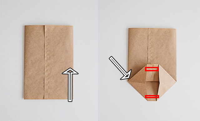 Picture 1 of How to fold a paper bag, how to easily fold a paper bag.
