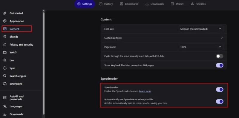 How to force Reader Mode to display on all websites Picture 10