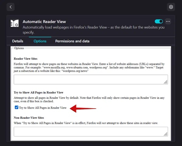 How to force Reader Mode to display on all websites Picture 15