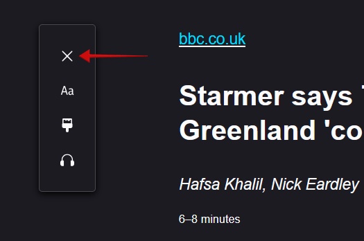 How to force Reader Mode to display on all websites Picture 16