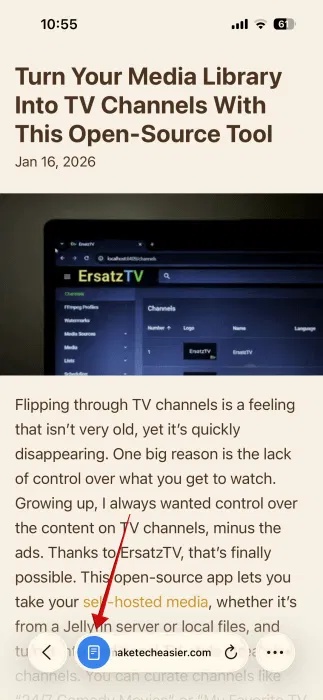 How to force Reader Mode to display on all websites Picture 3