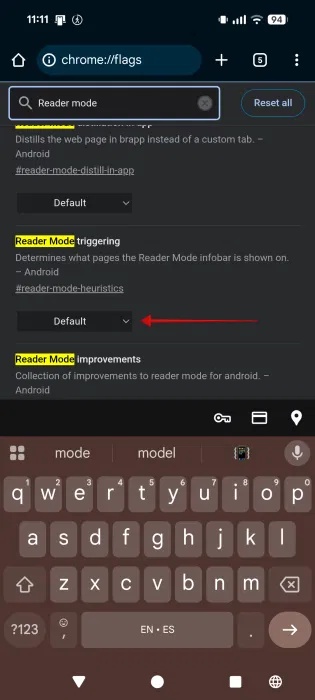 How to force Reader Mode to display on all websites Picture 5