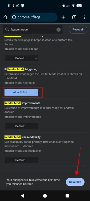 How to force Reader Mode to display on all websites Picture 6