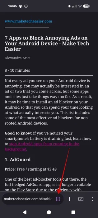 How to force Reader Mode to display on all websites Picture 9