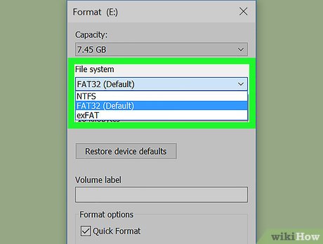 How to Format a Flash Drive Picture 7