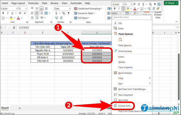 How to format dates in Excel quickly and easily Picture 5