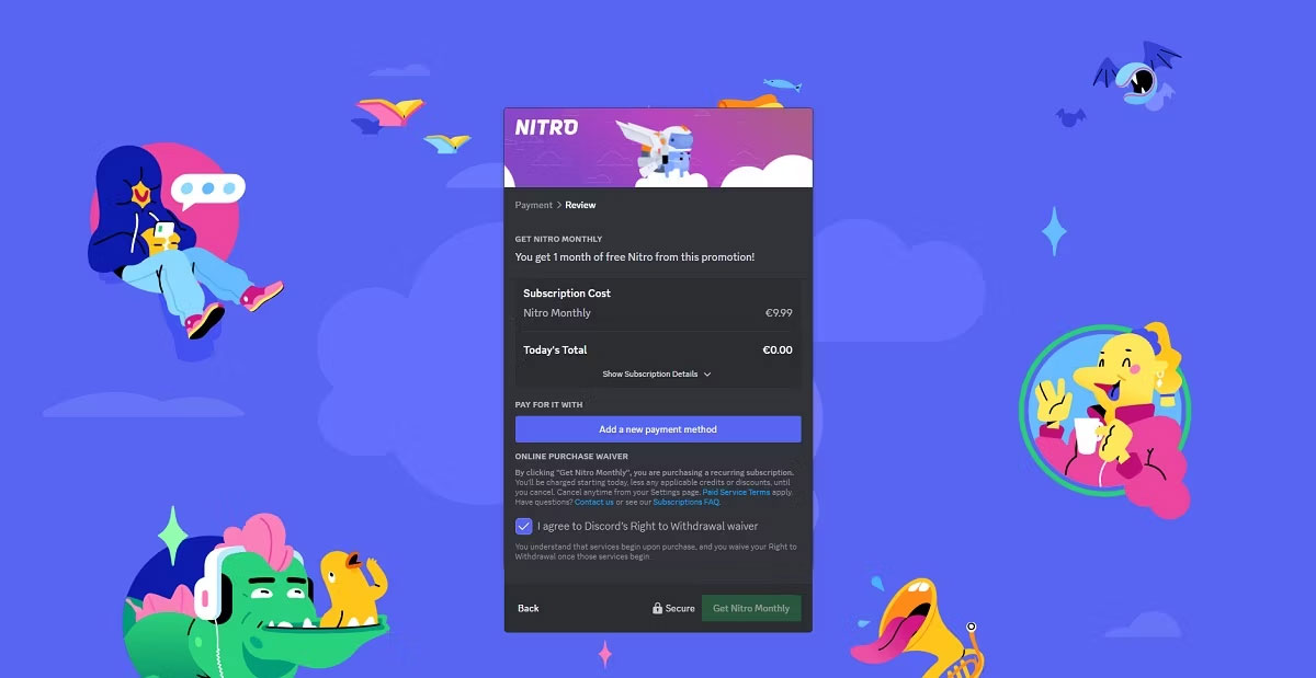 Picture 5 of How to get 1 month of free Discord Nitro with Opera GX
