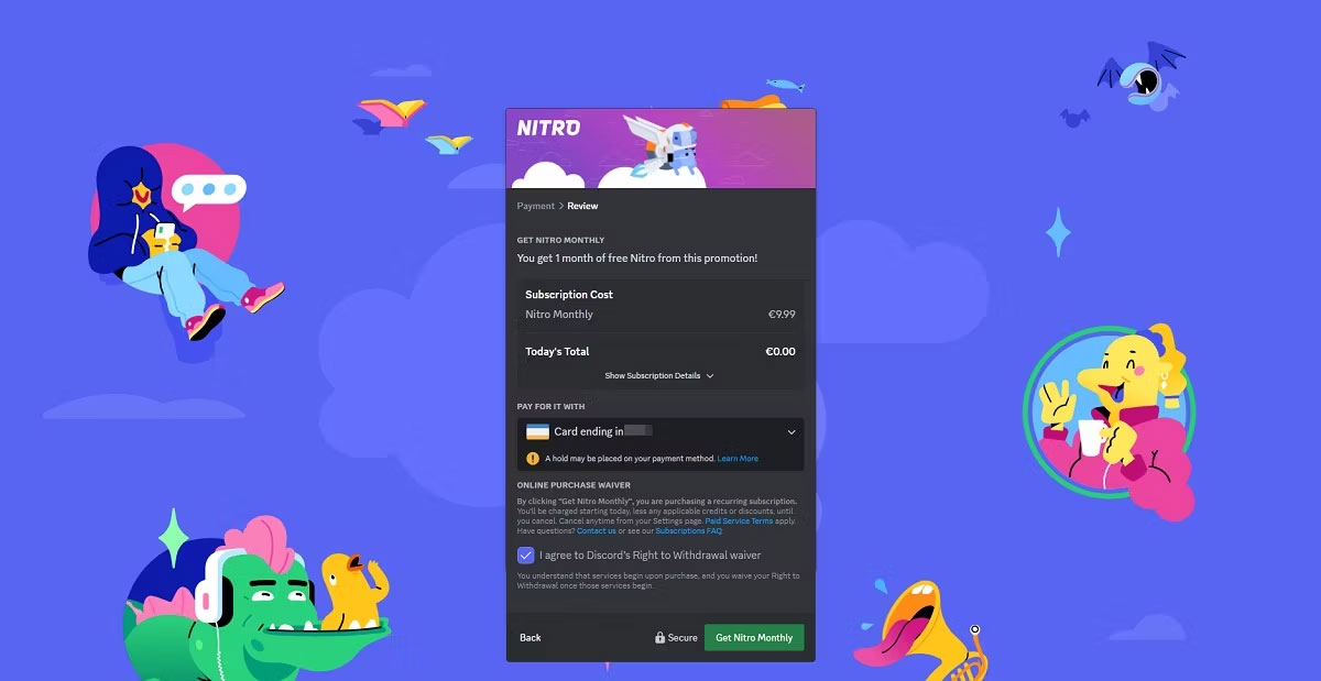 Picture 6 of How to get 1 month of free Discord Nitro with Opera GX