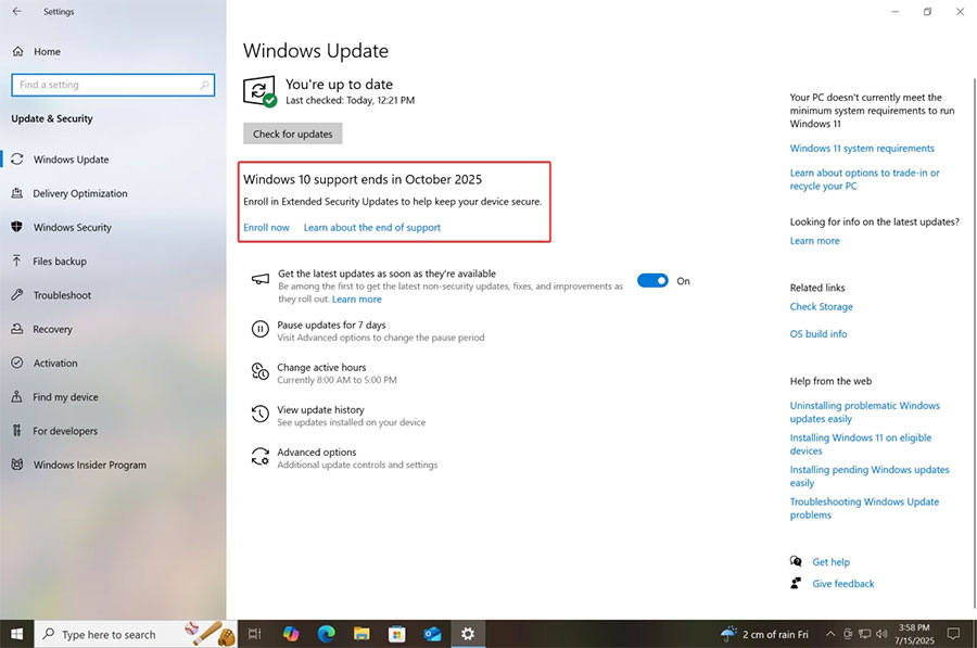 How to get another year of free Windows 10 updates Picture 1