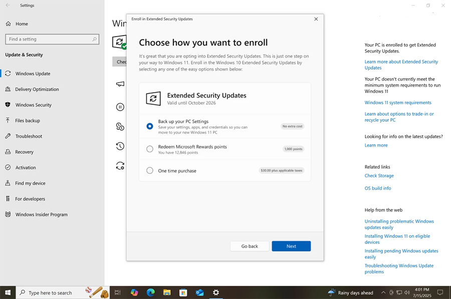 How to get another year of free Windows 10 updates Picture 3