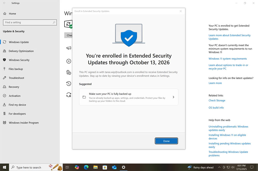 How to get another year of free Windows 10 updates Picture 8