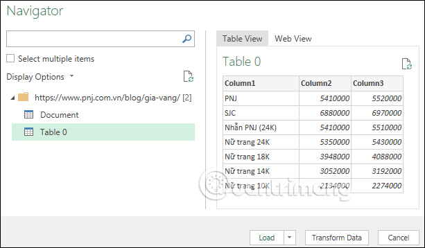 How to get data from web into Excel Picture 5