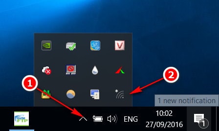 Picture 6 of How to get the missing Wifi icon back from the Windows 10 taskbar.