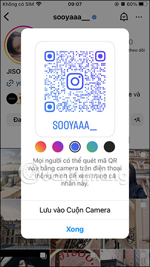 How to get a QR code to access your Instagram account - Create a nametag for Instagram Picture 16