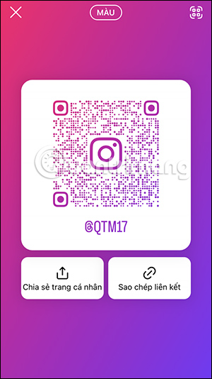 How to get a QR code to access your Instagram account - Create a nametag for Instagram Picture 8