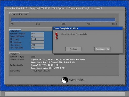 How to ghost Windows 10 using Onkey, USB, Norton ghost without a disk Picture 15