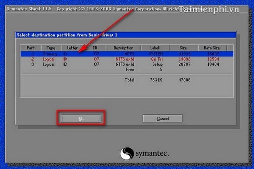 How to ghost Windows 7, ghost Windows 7 using Hiren Boot's CD Picture 13