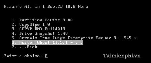 How to ghost Windows 7, ghost Windows 7 using Hiren Boot's CD Picture 6
