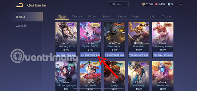 Picture 3 of How to gift skins to friends in Arena of Valor