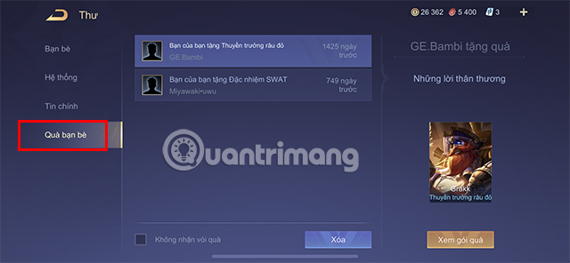 Picture 7 of How to gift skins to friends in Arena of Valor