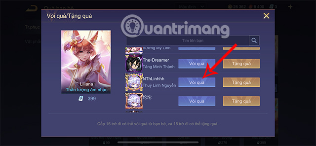 Picture 8 of How to gift skins to friends in Arena of Valor