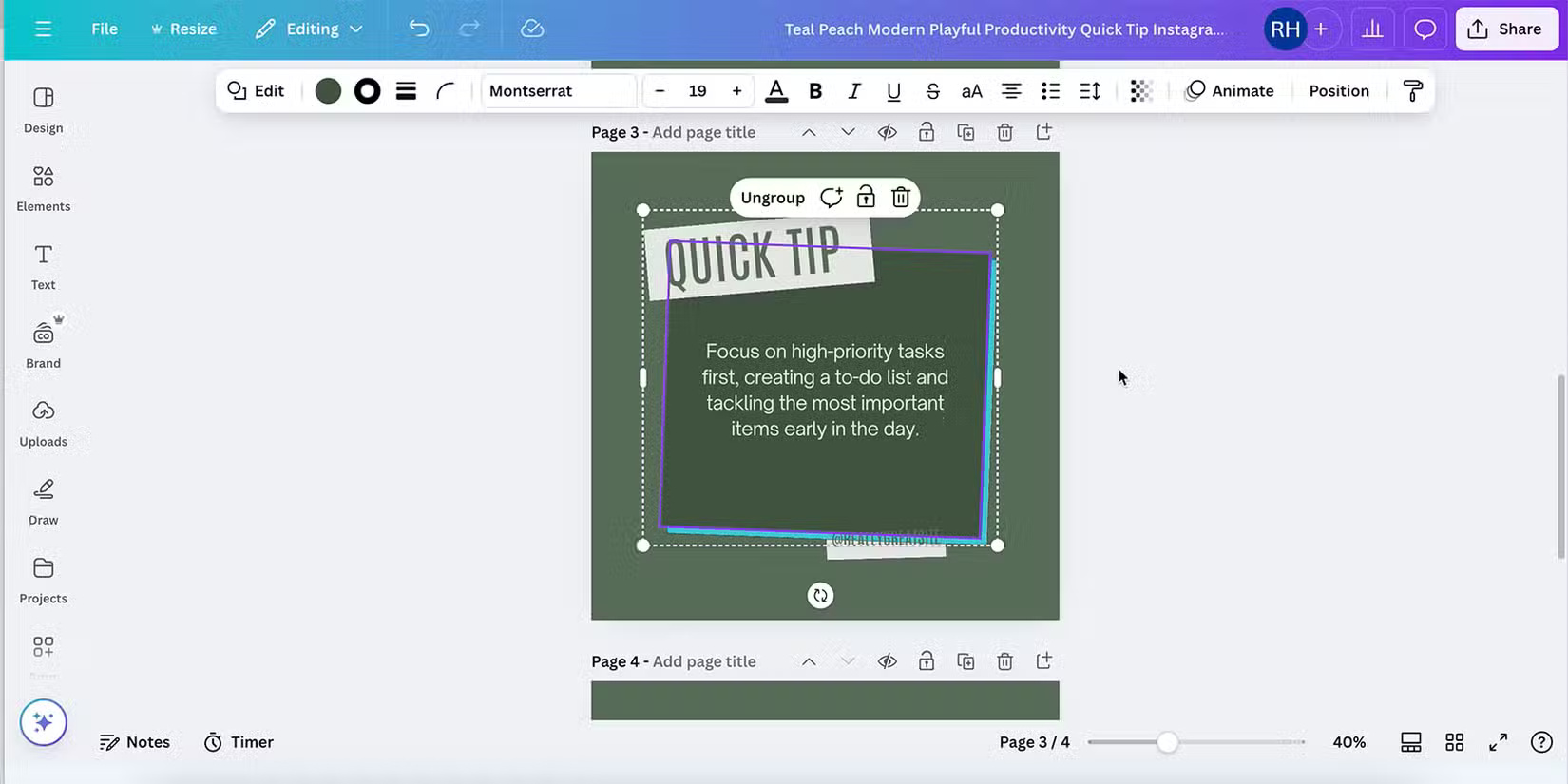 How to Group (and Ungroup) Elements in Canva Picture 3