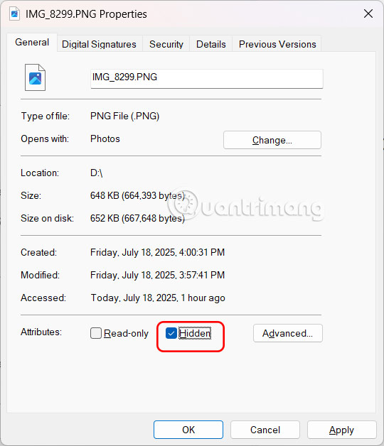 How to hide and show files in Windows 11 without software Picture 2
