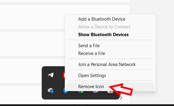 How to hide and show the Bluetooth icon on the Windows Taskbar Picture 1