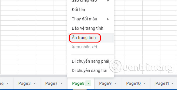 How to hide and show sheets on Google Sheets Picture 4