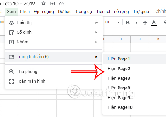 How to hide and show sheets on Google Sheets Picture 6