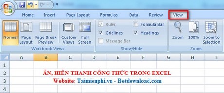 How to hide and show the formula bar in Excel easily Picture 1
