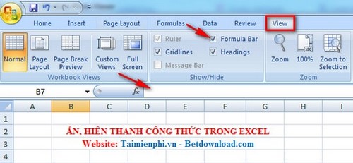How to hide and show the formula bar in Excel easily Picture 2