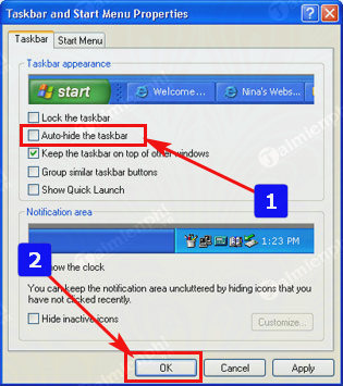 Picture 10 of How to hide and show the Taskbar on a Windows computer
