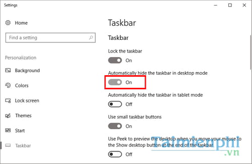 Picture 3 of How to hide and show the Taskbar on a Windows computer