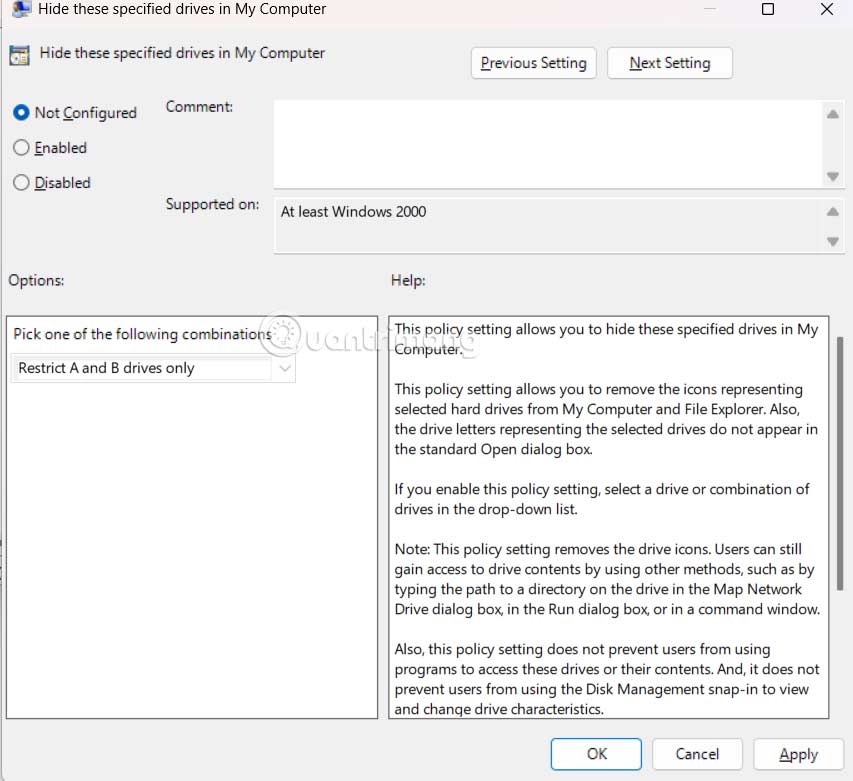 How to Hide Any Specific Drive in Windows Picture 4