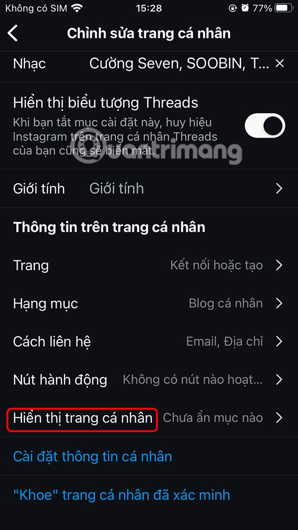 How to hide contact information on Instagram Picture 3