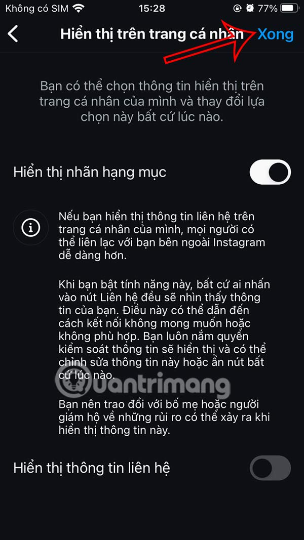 How to hide contact information on Instagram Picture 5