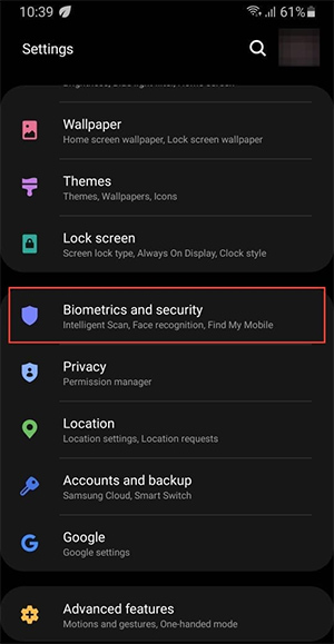 How to hide contacts on Samsung phone Picture 1