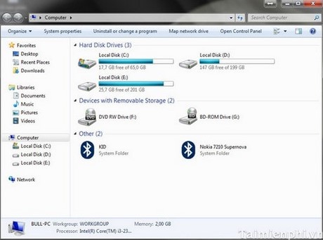 Picture 1 of How to hide hard drive partitions and hard drives without using software.